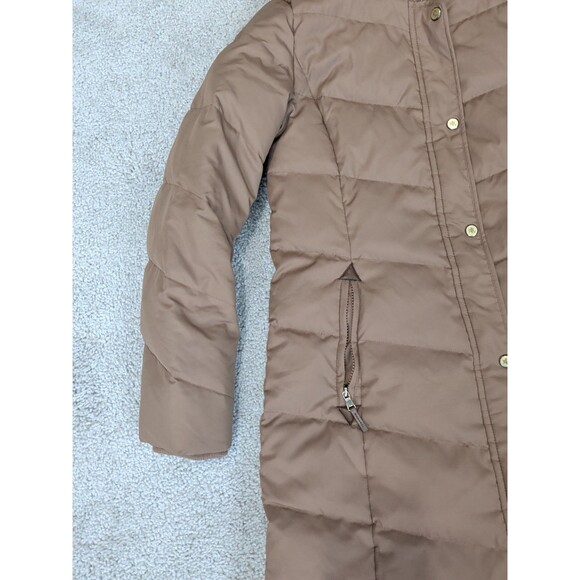 Lauren Ralph Lauren Goose Down Puffer Parka Jacket Women's Medium Brown Wool hoo - Picture 3 of 13